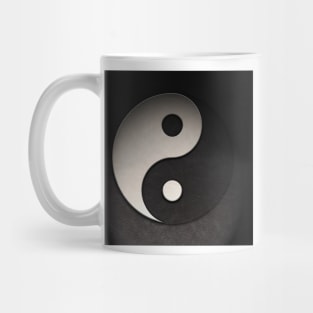 Yin Yang Symbol Leather Texture Repost Mug